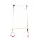 Kids Trapeze Swing Bar With Rings Adjustable Ropes For Outdoor Play 22.5In